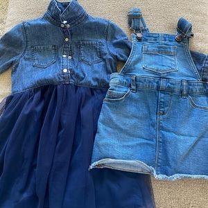 DENIM DRESS BUNDLE - 18-24 months - EUC